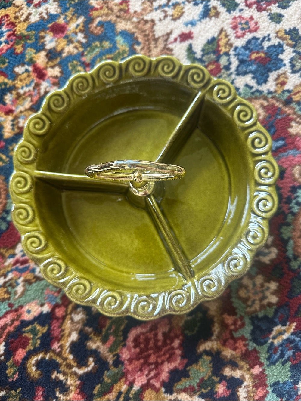 California Pottery Vintage Divided Dish - Picture 4 of 7